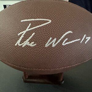 Puka Nacua signed full-size Los Angeles LA Rams autographed football w/COA - 883